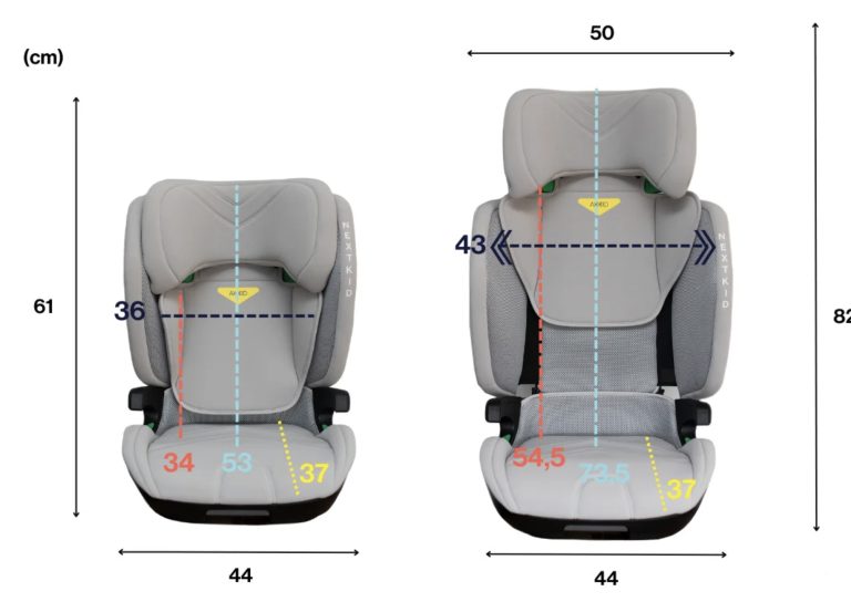 בוסטר איזופיקס לרכב בעל 4 מצבי שכיבה דגם NextKid – מתצוגה