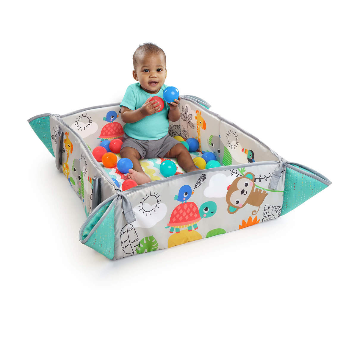 משחקיית  פעילות כדורים 5 ב 1 דגם Play Activity Gym & Ball Pit – Totally Tropical