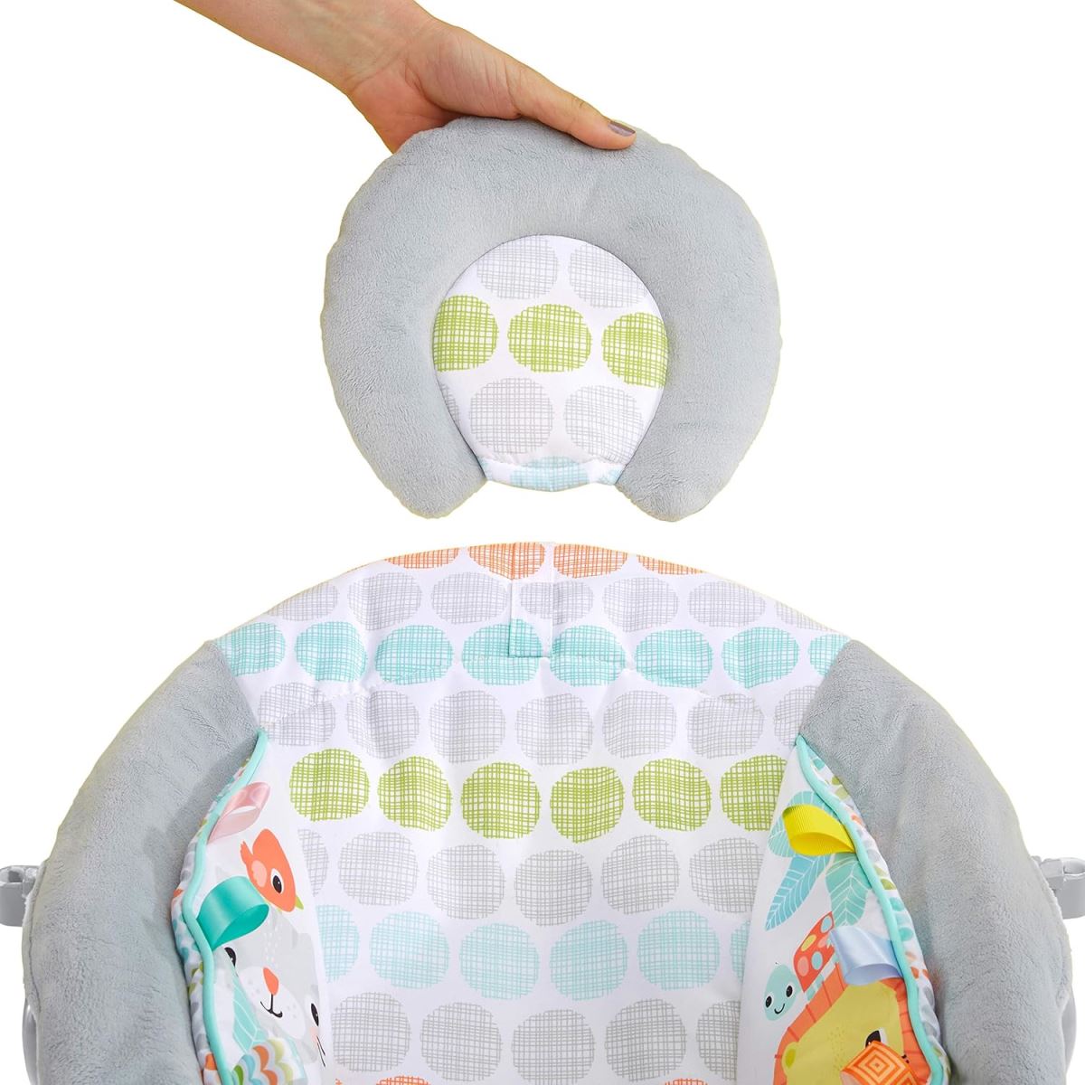טרמפולינה מחבקת עד 9 קג דגם Comfortable Soothing Vibration Baby Bouncer Whimsical Wild
