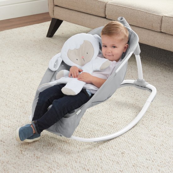 טרמפולינה רוטטת ומתכננת דגם Infant to Toddler Rocker and Baby Bouncer Seat Cuddle Lamb