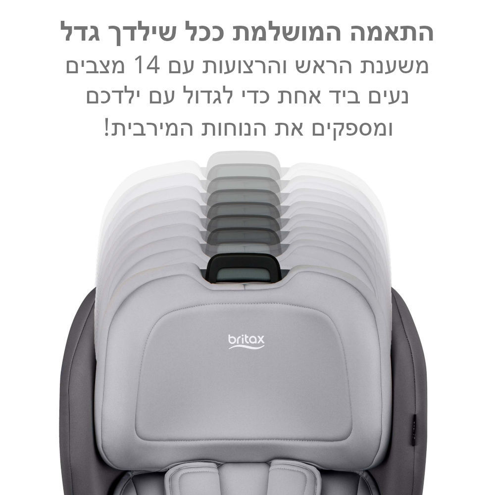 כסא בטיחות צר עד 30 קג ללא כימיקלים כולל מוט אנטי ריבאונד דגם Poplar ClickTight S ARB