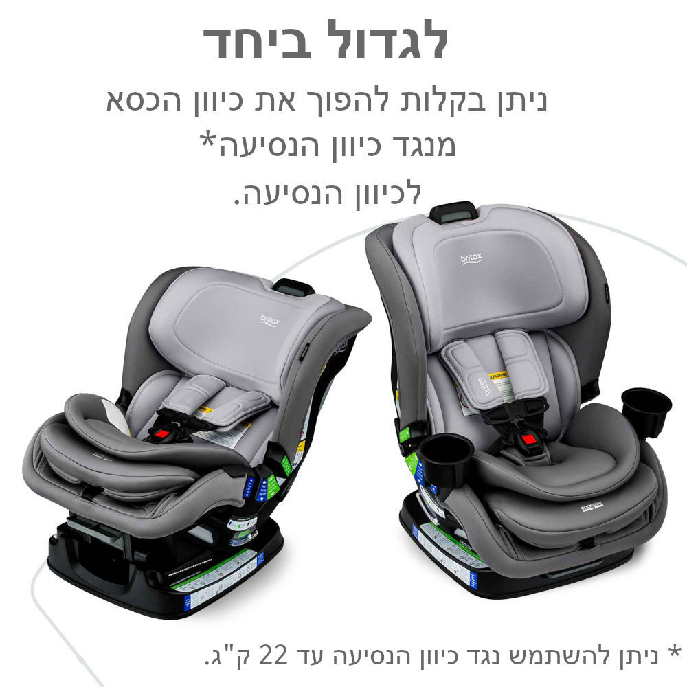 כסא בטיחות צר עד 30 קג ללא כימיקלים כולל מוט אנטי ריבאונד דגם Poplar ClickTight S ARB