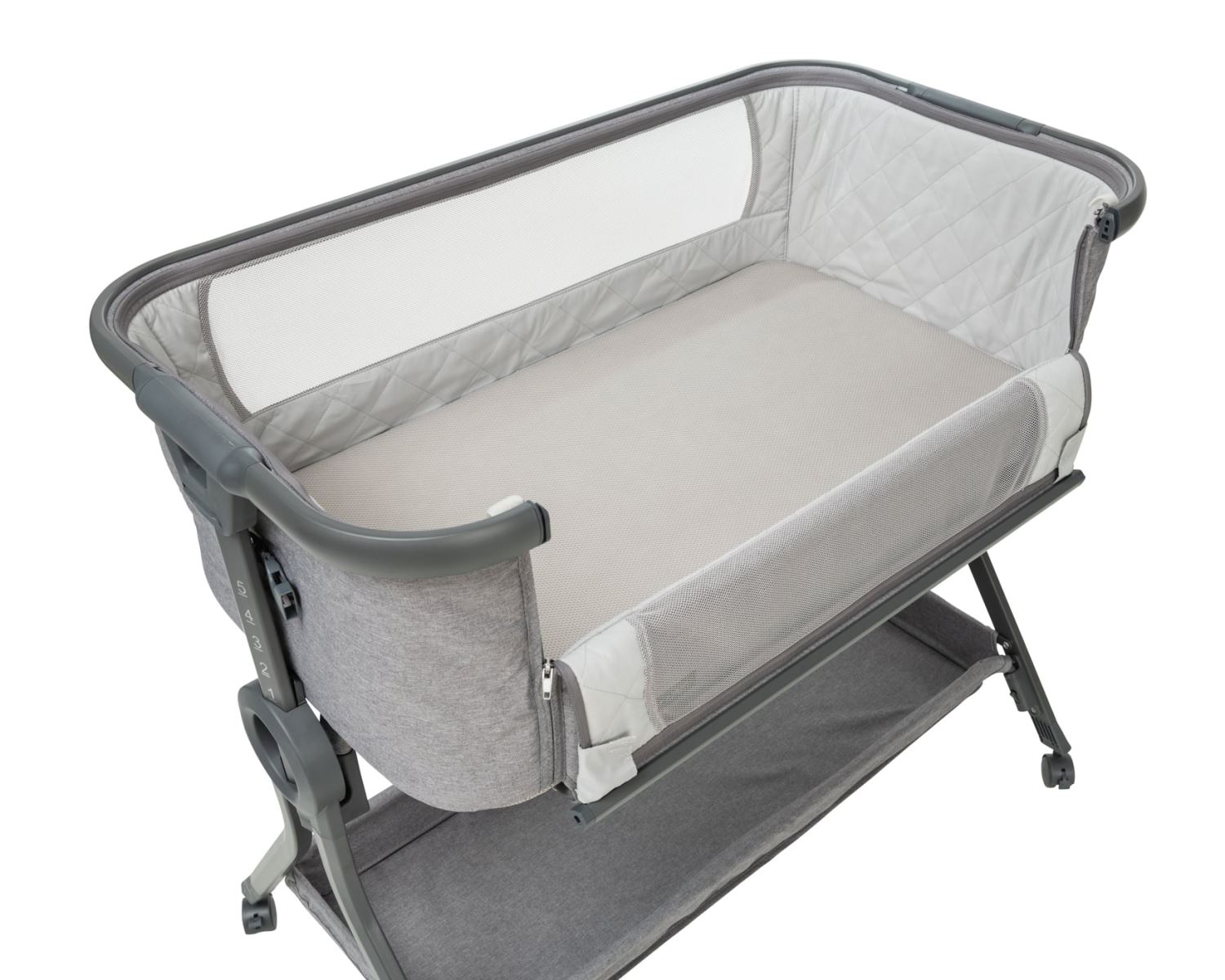 עריסה נצמדת למיטה במהדורה אפורה דגם Alma Grey