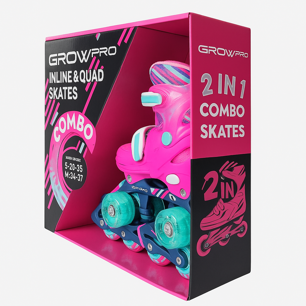 רולר בליידס משולב גלגליות 2ב1 מידה 30-33 דגם Combo Skates2in1 Small