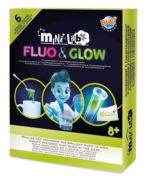 ערכה מדעית לצבעים זוהרים בחושך דגם Fluo&Glow