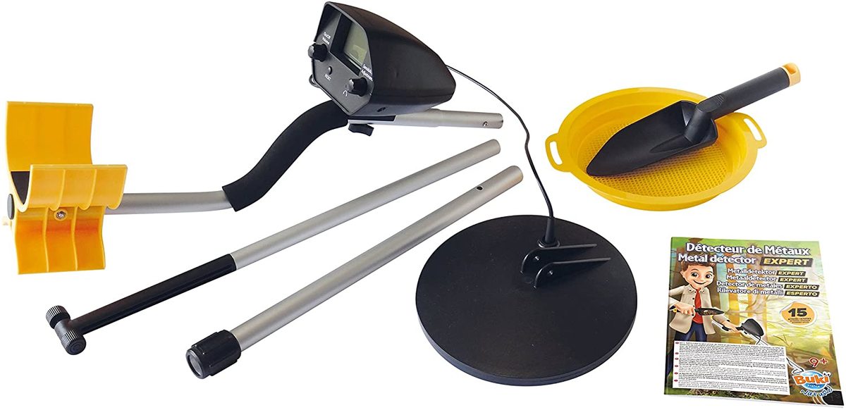 גלאי מתכות מתקדם עם מסך LCD לזיהוי סוג המתכת דגם Metal Detector Expert