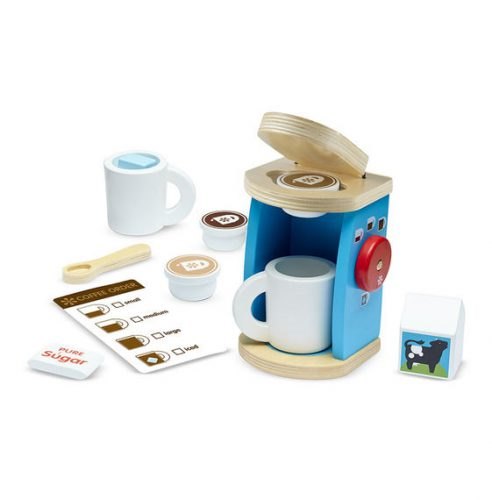 משחק דמיון מעץ סט להכנת והגשת קפה דגם Coffee Set