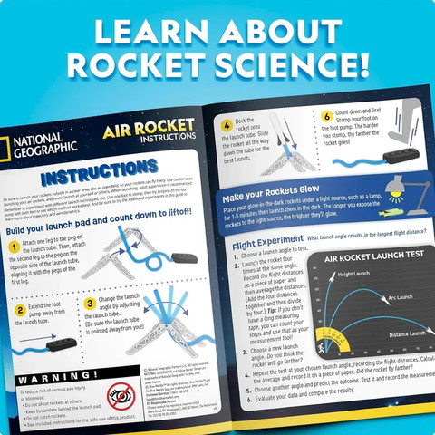 משגר רקטות זוהרות בחושך דגם Air Rockets